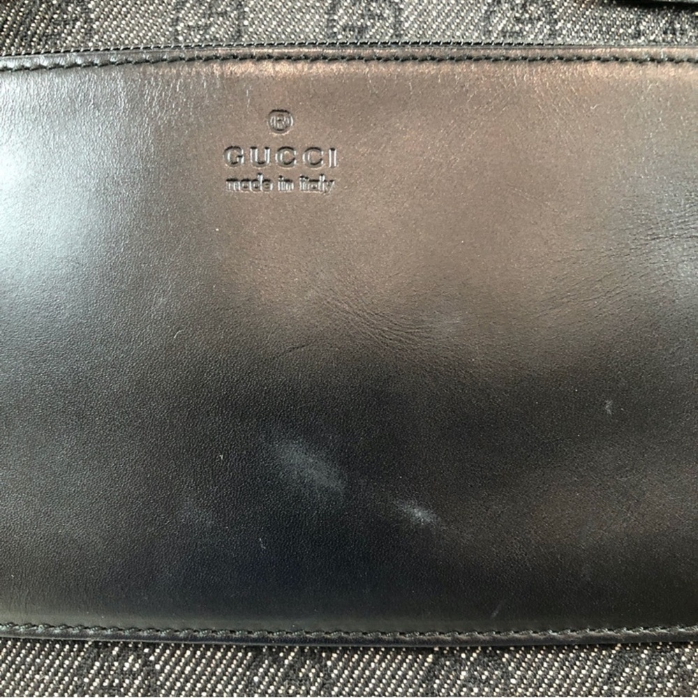 Gucci Black and Gray Monogram Tote - Picture 7 of 14